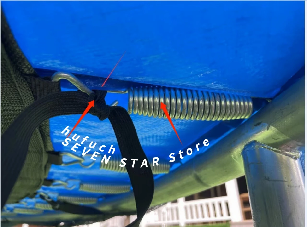 Universelle Ersatz-Trampolin-Sicherheitspolstermatte, wasserdichtes Trampolin-Zubehör, Federschutzabdeckung, passend für 6 Fuß, 8 Fuß, 10 Fuß – Detail 2