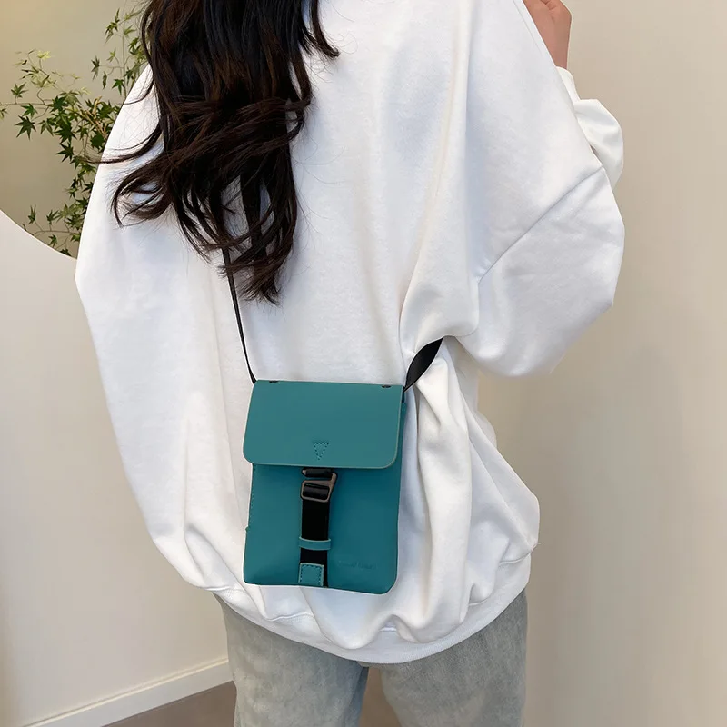 

1PC PU Leather Crossbody Cup Holder Portable Retro Phone Backpack Adjustable Universal Mobile Phone Carrying Bag