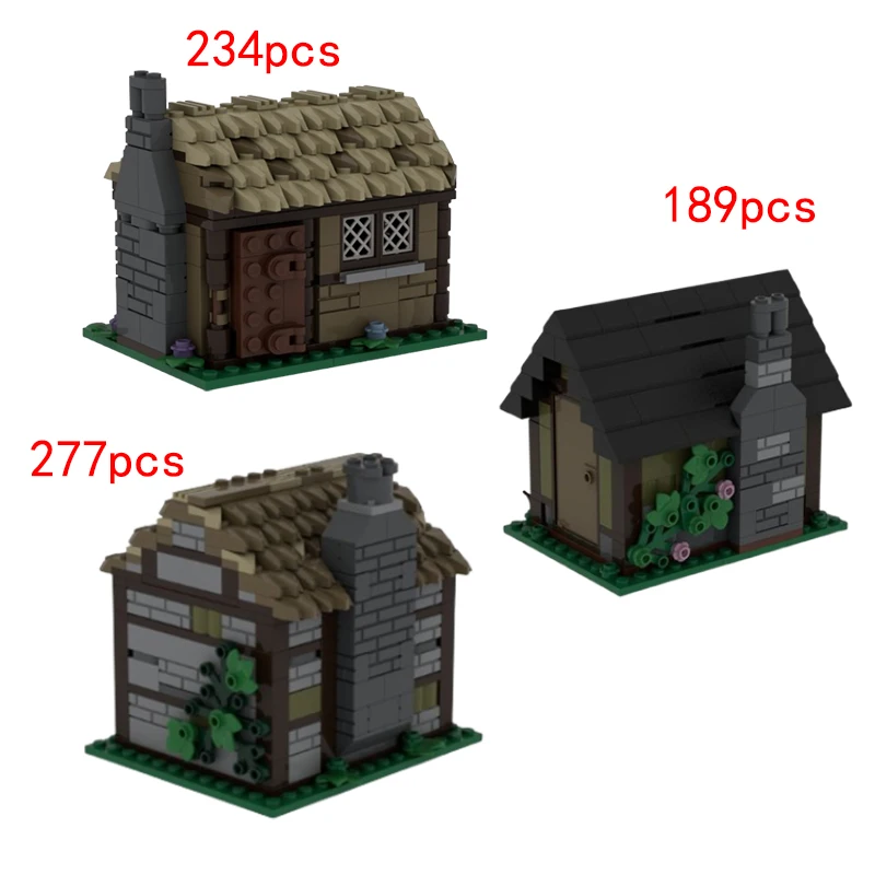 Spot MOC- 194558 185621 185577   Małe cząstki Zmontowane klocki Budynek Modele widoku na ulicę Puzzle Kreatywna edukacja