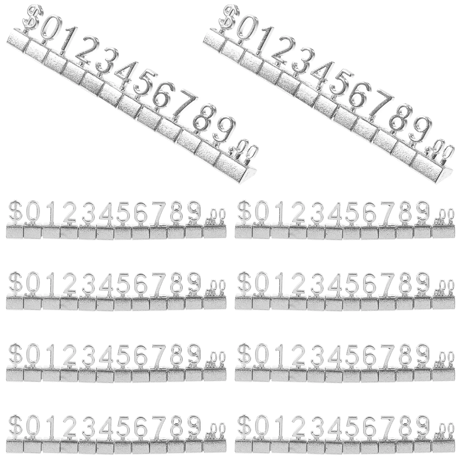 10Pcs Price Block Metal Pricing Label Stand Cube Display Rack Jewelry Tag Folder Filing Products Signs Sale Price Display Stand