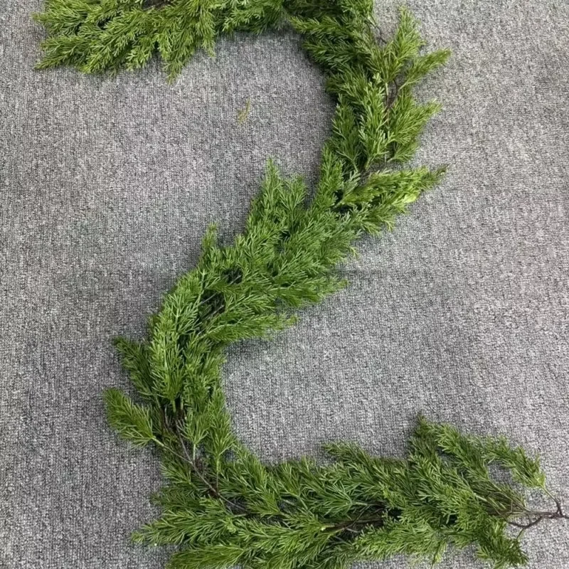 190cm Artificial Pine Greenery Garlands For Christmas Mantle Fireplace Table Xmas Garlands Simulated Christmas Pine Rattan