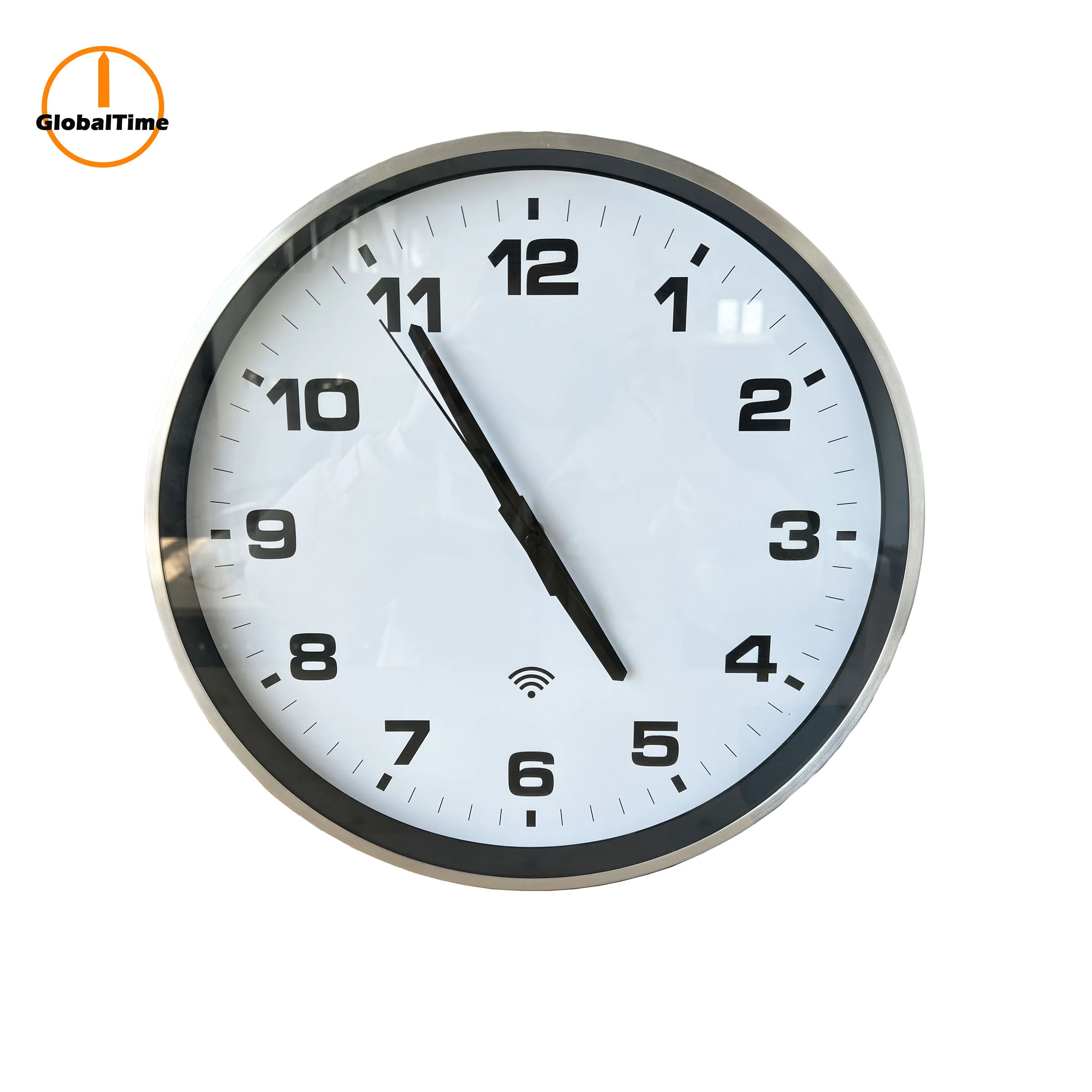 15-Inch analog WiFi clock for home decoration with silent sweep second-hand, automatic DST reset