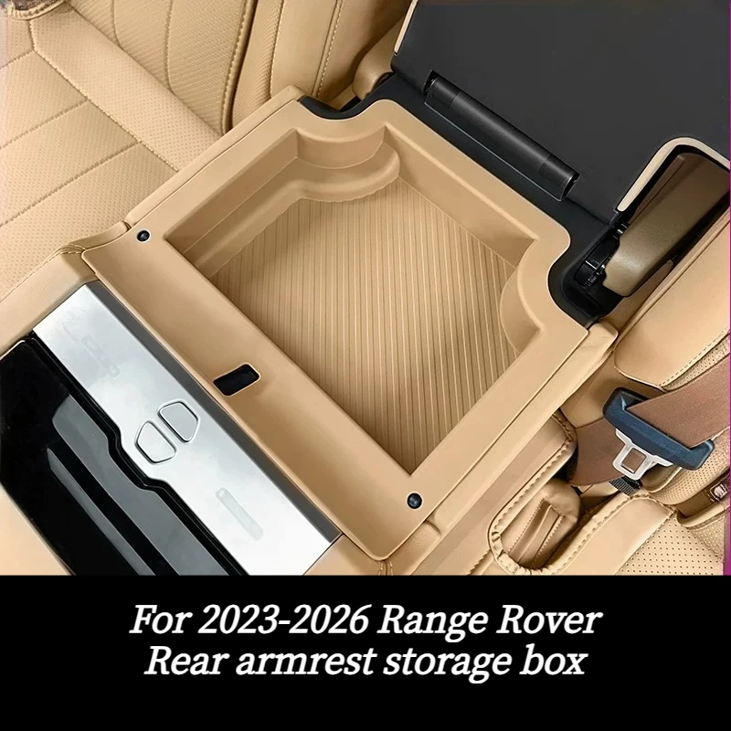 Modified Rear Armrest Storage Container Car Interior Space Saving Organizer Fit For 2023-2026 Range Rover