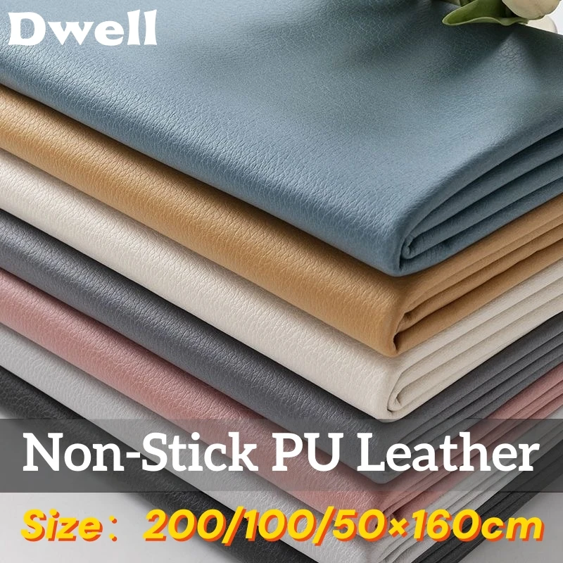 

Large Size Non-stick Leather Fabric for Sofa Car Seat Upholstery Renovation 0.55MM Thick PU Leather DIY Decor Sewing Material