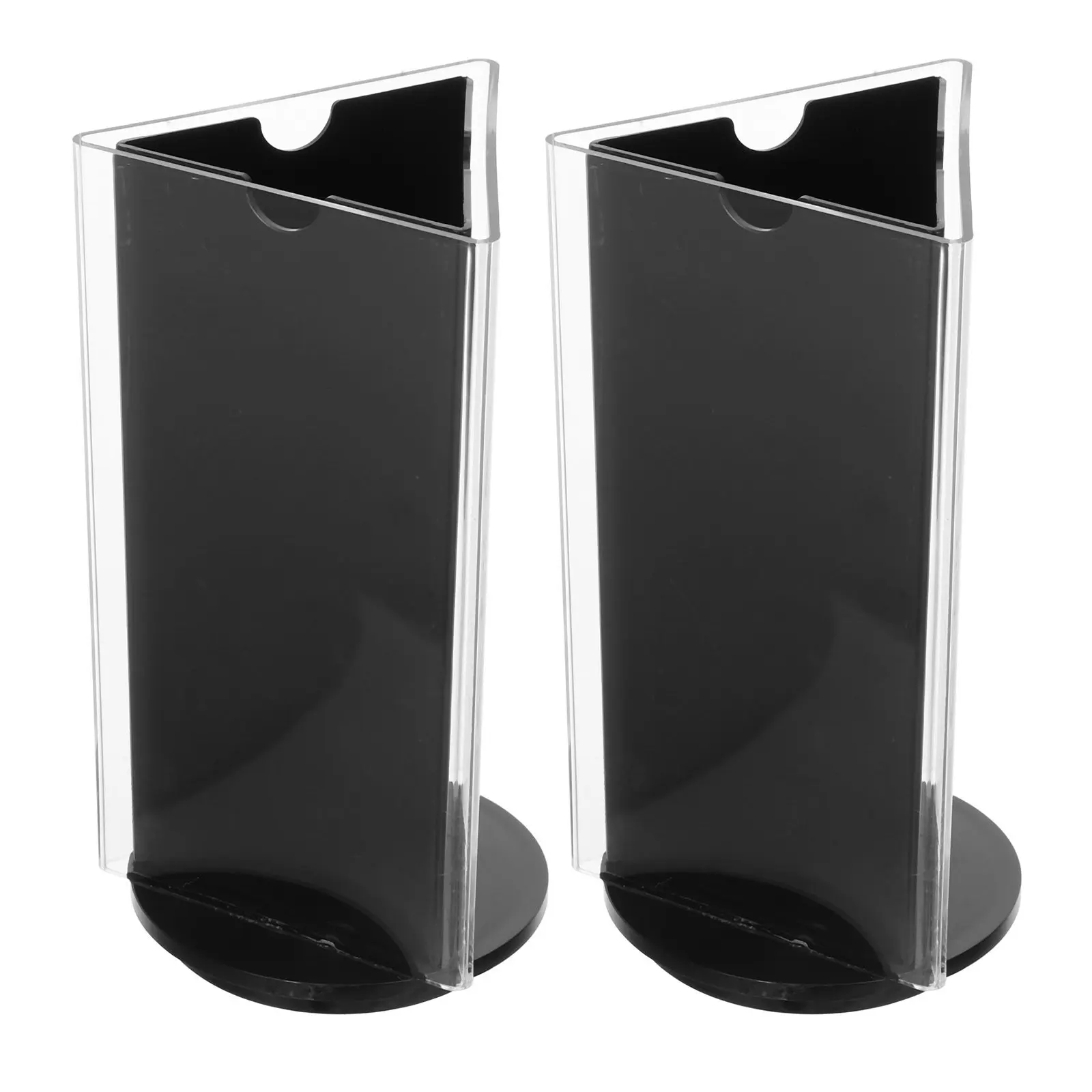 2Pcs Swivel Display Stand 3-Sided Rotating Menu Holder Desktop Sign for Cafe Restaurant Menu Stands for Display