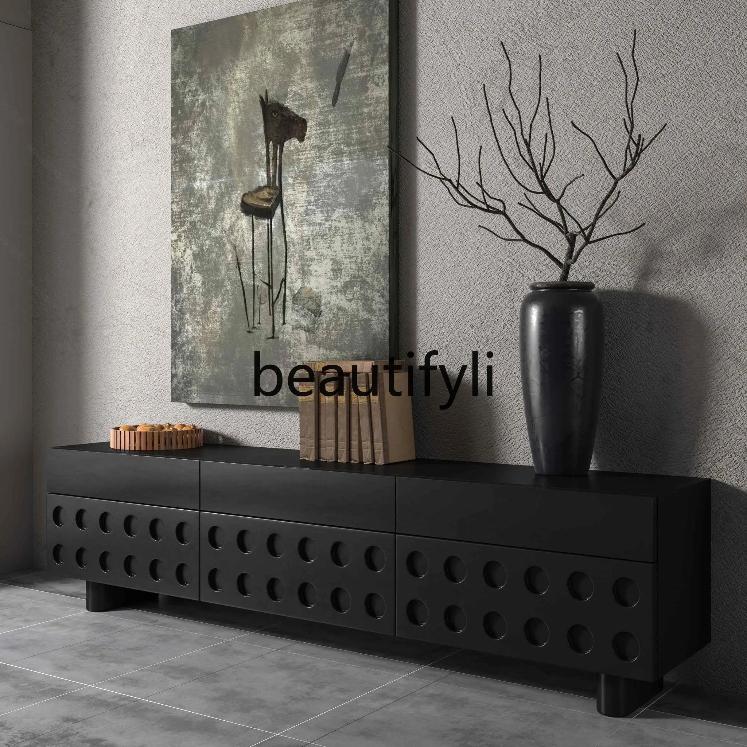 

Medieval TV Cabinet Surprise Quiet Wind Living Room Locker, Designer Model Room TV Cabinet