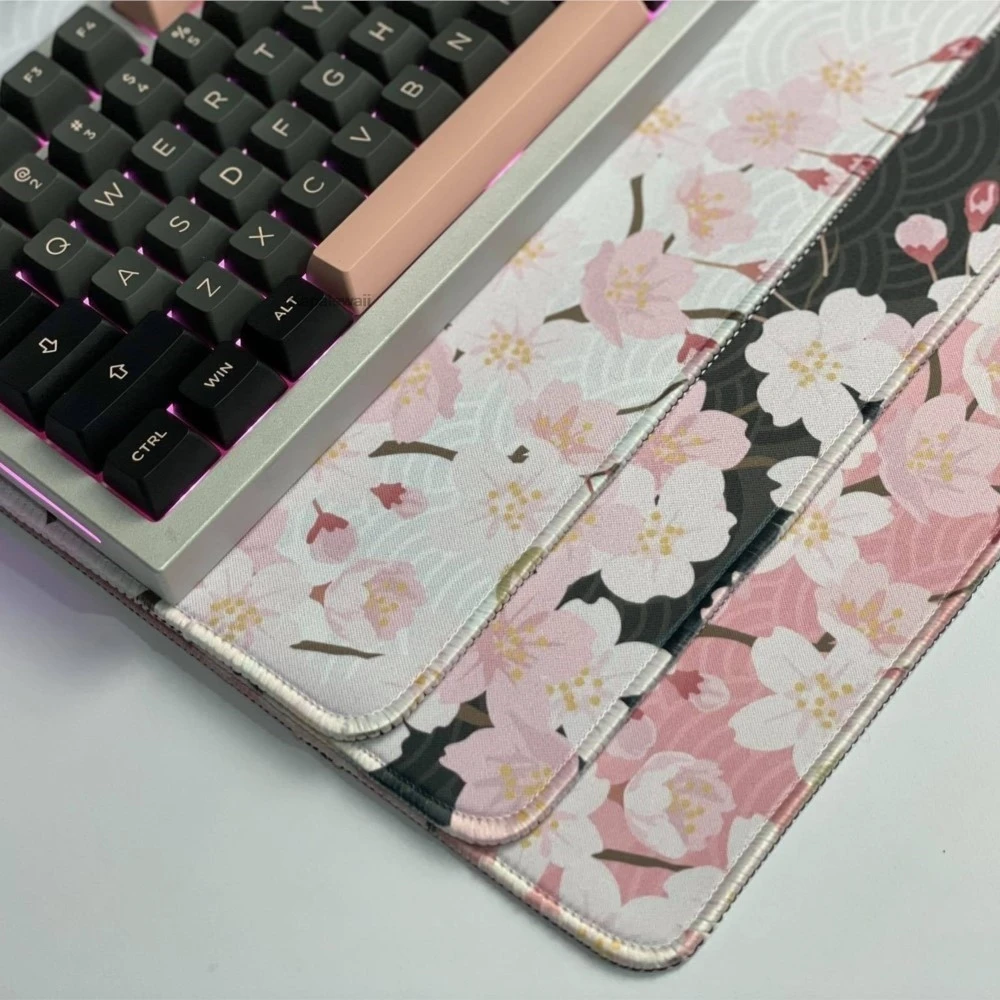 Rosa Sakura Mauspad Gamer Mouse pad große Maus matte rutsch feste Tisch teppich große Deskmat Gaming Mouse pads 90x40cm Tastatur pads