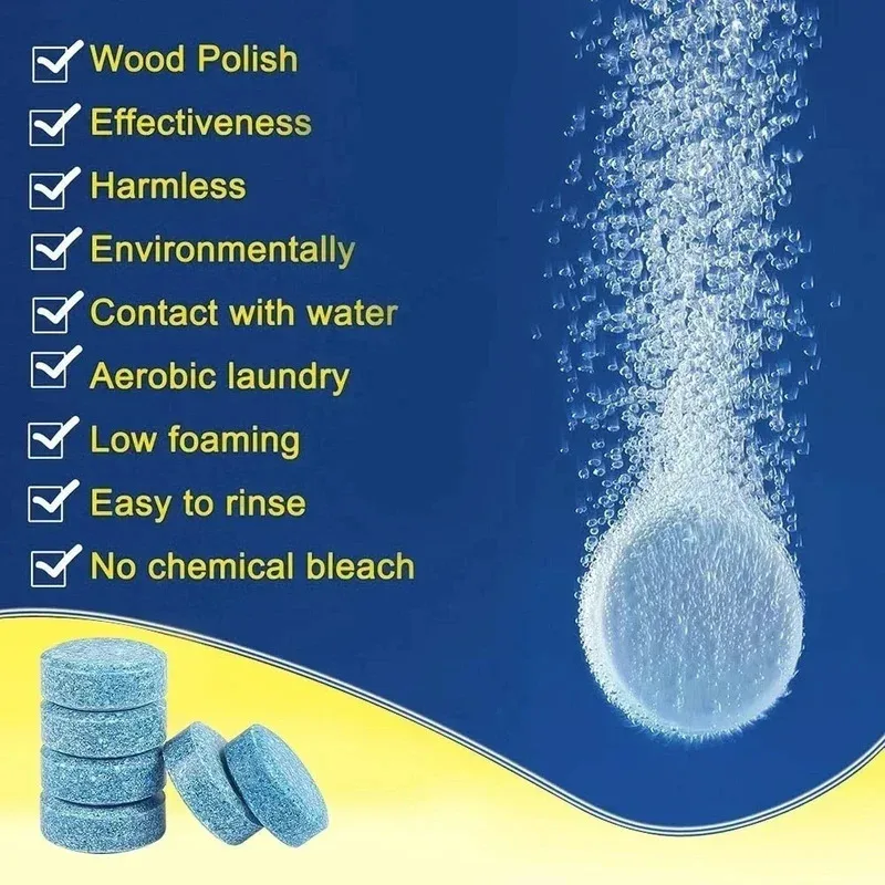 5-100PCS Solid Cleaner Car Window Windscreen Cleaner Effervescent Tablet Auto Wiper Glass Solid Cleaning Concentrated Tablets