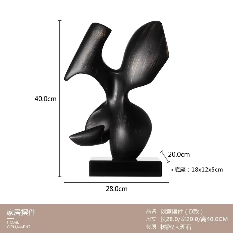 L18-  Ornament Hotel Lobby Floor Sculpture Artwork Marble Base Display Stand