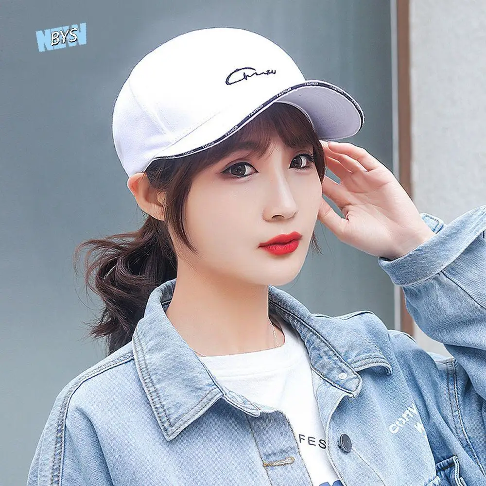 

Outdoor Simple Unisex Embroidery Street Soild Color Letter Korean Style Cap Women Hat baseball hat