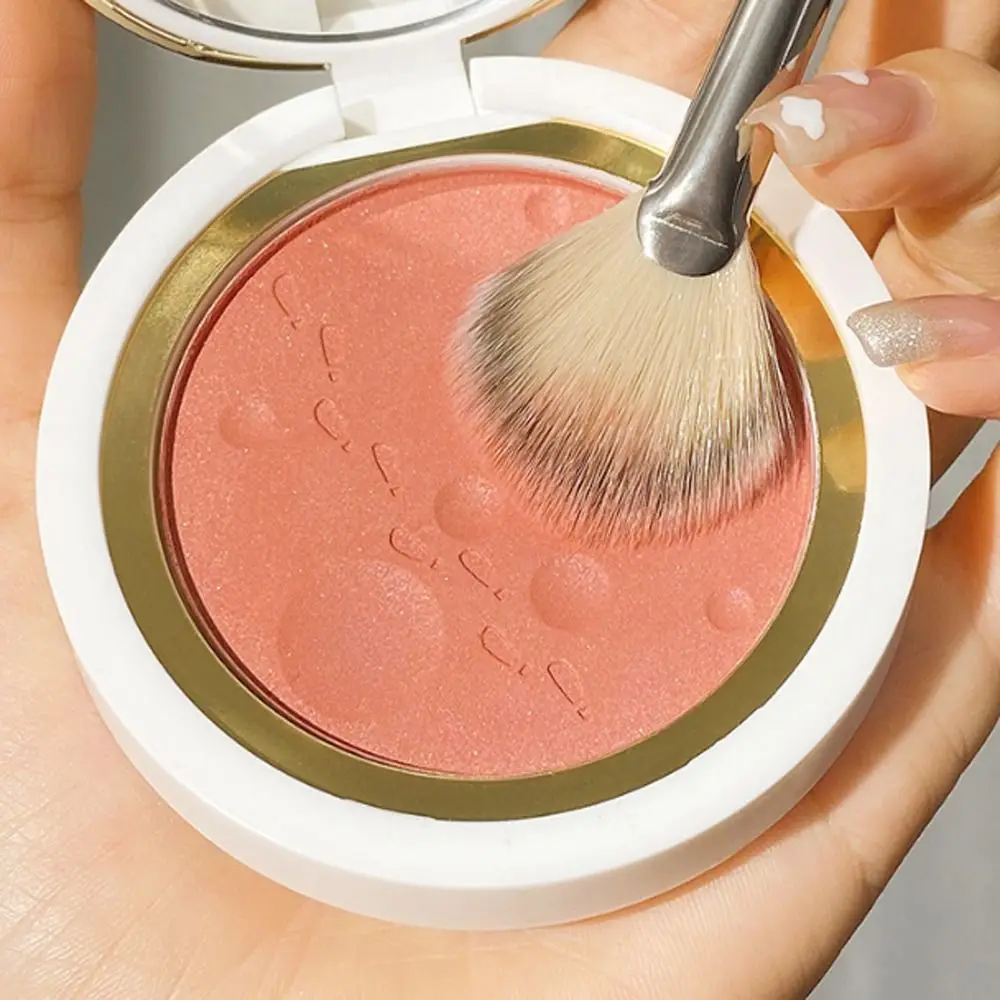 Strumento per il trucco Pennello per cipria in lana di fibra bionica Pelliccia morbida Pennello per evidenziatore per fard morbido Pennello per trucco Forniture di bellezza