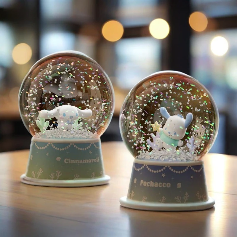 

MINISO SANRIO Cinnamoroll Pochacco Kawaii аниме мультфильм хрустальный шар настольные украшения модный тренд подарок на день рождения сладость