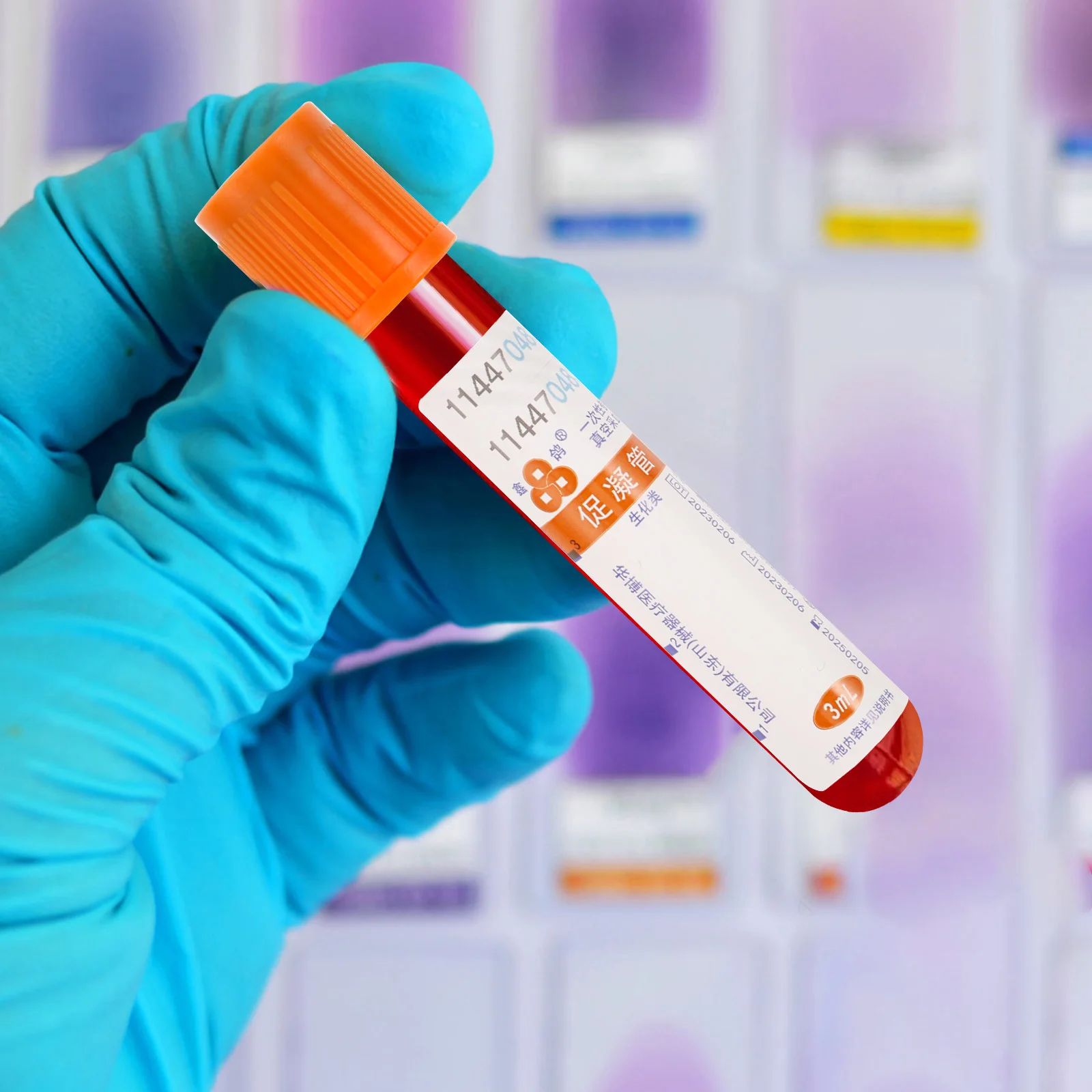 

100pcs Coagulation-Promoting Tubes 3Ml Vacuum Blood Collection Tubes For Biochemical Testing Glass Test Tube
