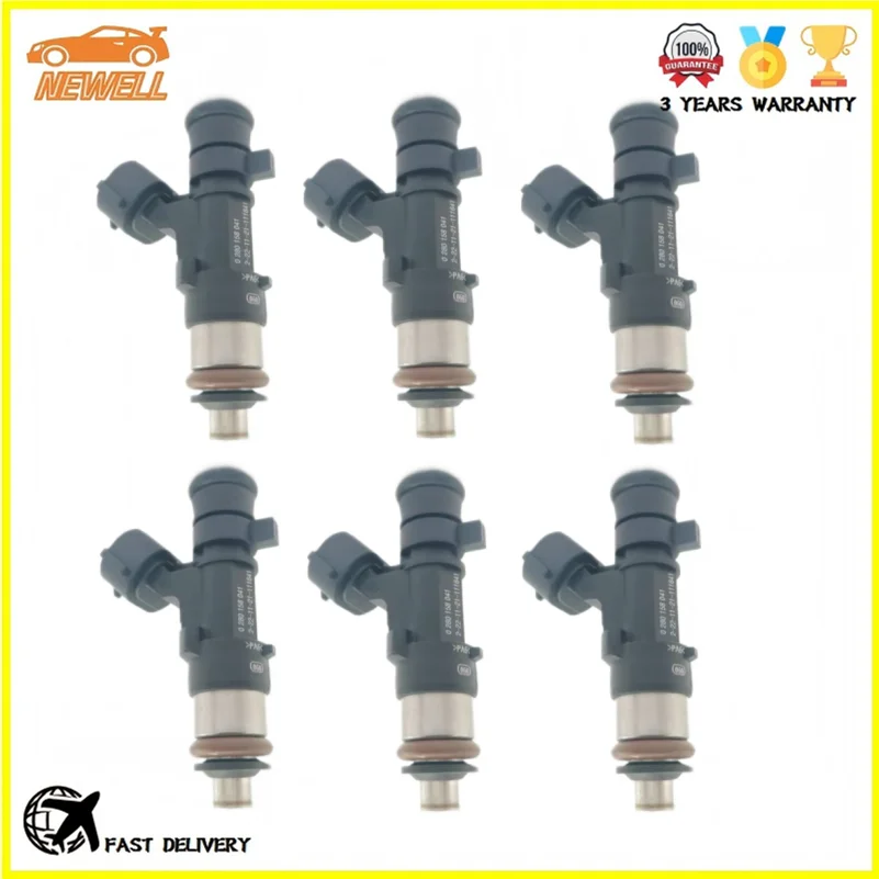 

6pcs 0280158041 041190052 9648129380 Fuel injector For Peugeot Renault Citroen 407 607 C5 C6 Laguna 3.0L V6 Engine Nozzle