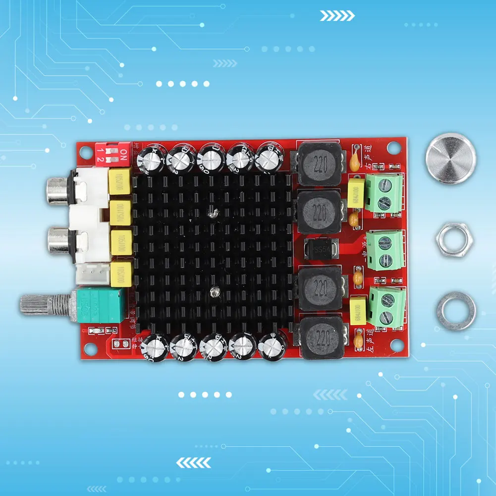 XH-M510 Dual Channel Stereo Amplifier Module DC14-34V TDA7498 with Silent Mode High Efficiency for Home Theater Active Speakers