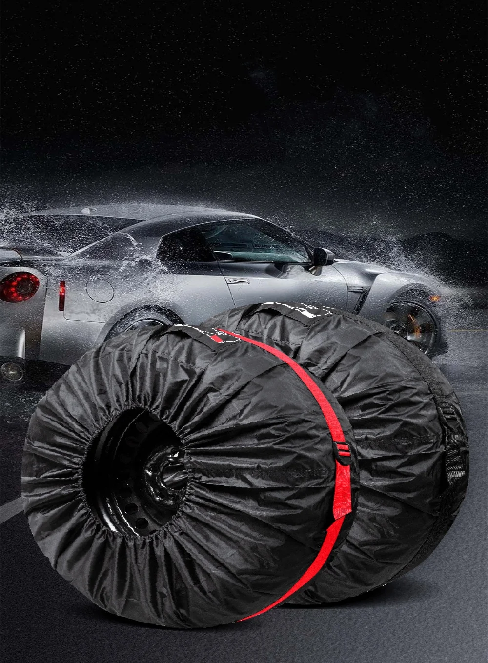 13-18inch Car Tire Cover Case Auto Spare Tire Cover Storage Bags Carry Tote Polyester Tire Wheel Caps Tire covers