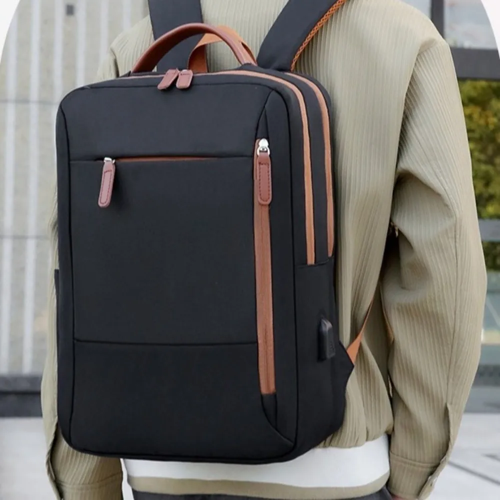 Lichtgewicht Oxford-laptoprugzak Slijtvaste meerlaagse studentenschooltas Grote capaciteit Vrije tijd Zakelijke rugzak Dames