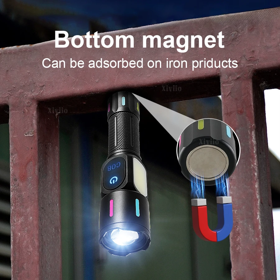 60000000LM Most Powerful LED Flashlight Rechargeable 18650 Torch Strong Light Long Shot 3KM Flashlights Work Fluorescent Lantern