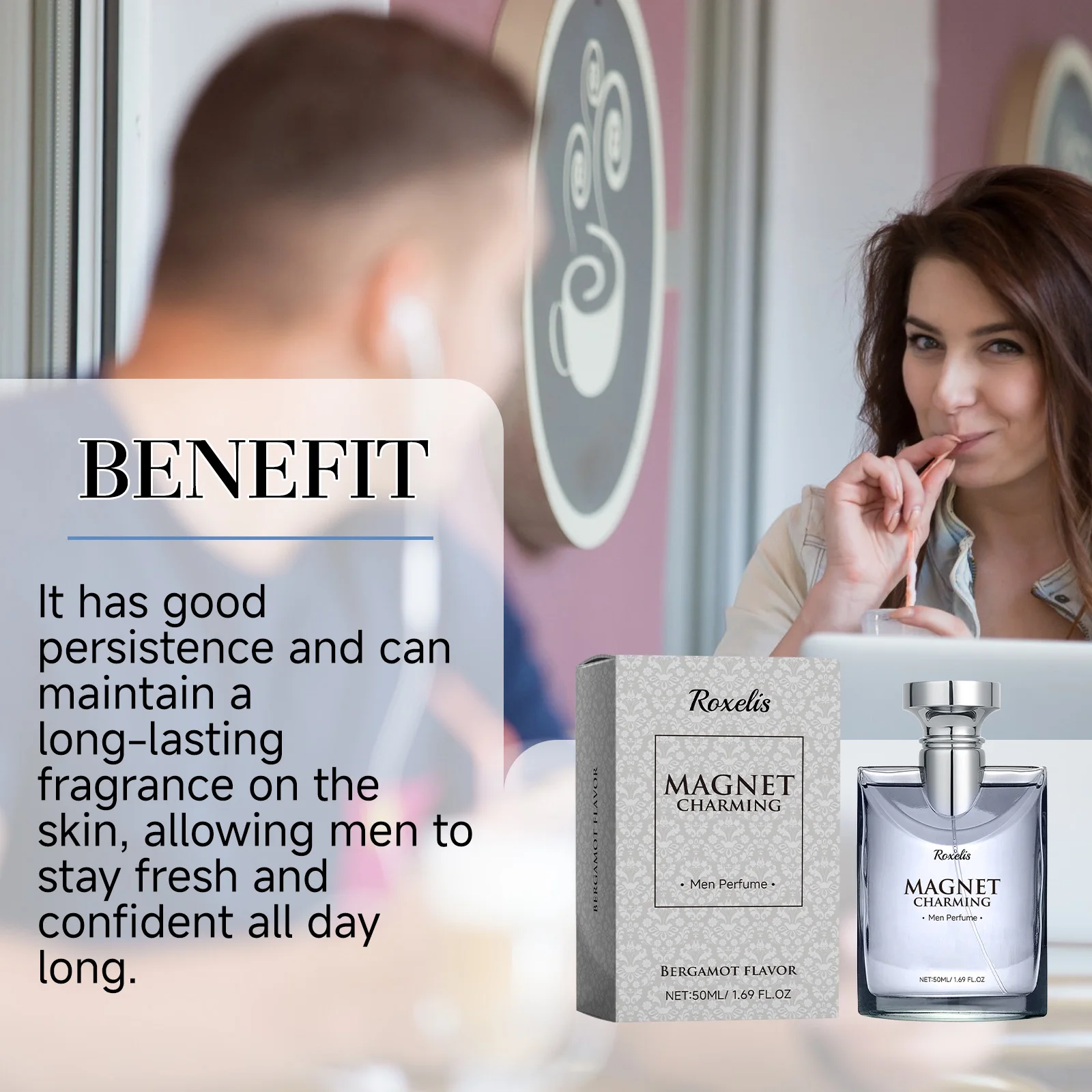 Bergamot Perfume for Men Attracting Women Pheromone Perfume for Dating Show Charming Large Capacity Fresh Perfume Man Deodorant