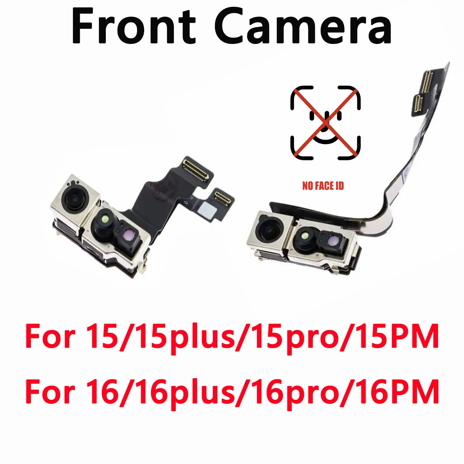 Front Camera For iPhone 15 16 Plus 15 16 Pro 15 16 Pro Max Front Camera Replacement Test Clear Focus Clear Parts