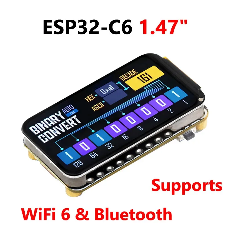 

ESP32-C6 1.47inch Display Development Board 172×320 Supports WiFi 6 & Bluetooth ESP32 1.47 inch Touch Display Type-C