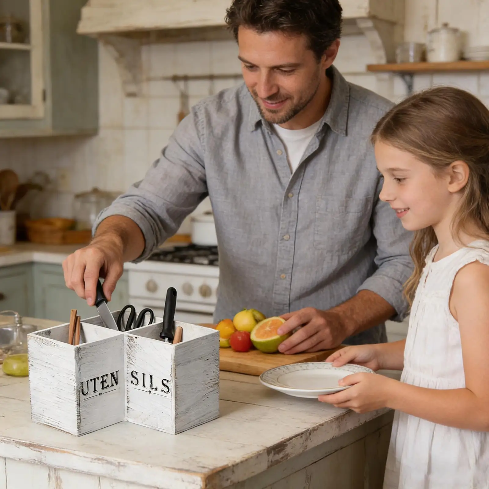 

Деревянный угловой органайзер для столовых приборов, контейнер для хранения посуды, угловая подставка для столовых приборов с 3 отделениями