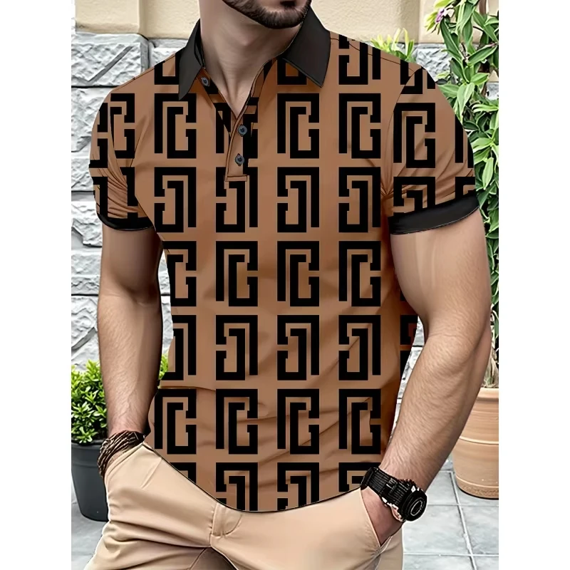 3D Printed Vintage Flowers Polo Shirt for Men Colorful Pattern T-Shirts Summer Loose Short Sleeve Tees Street Sport Lapel Tops