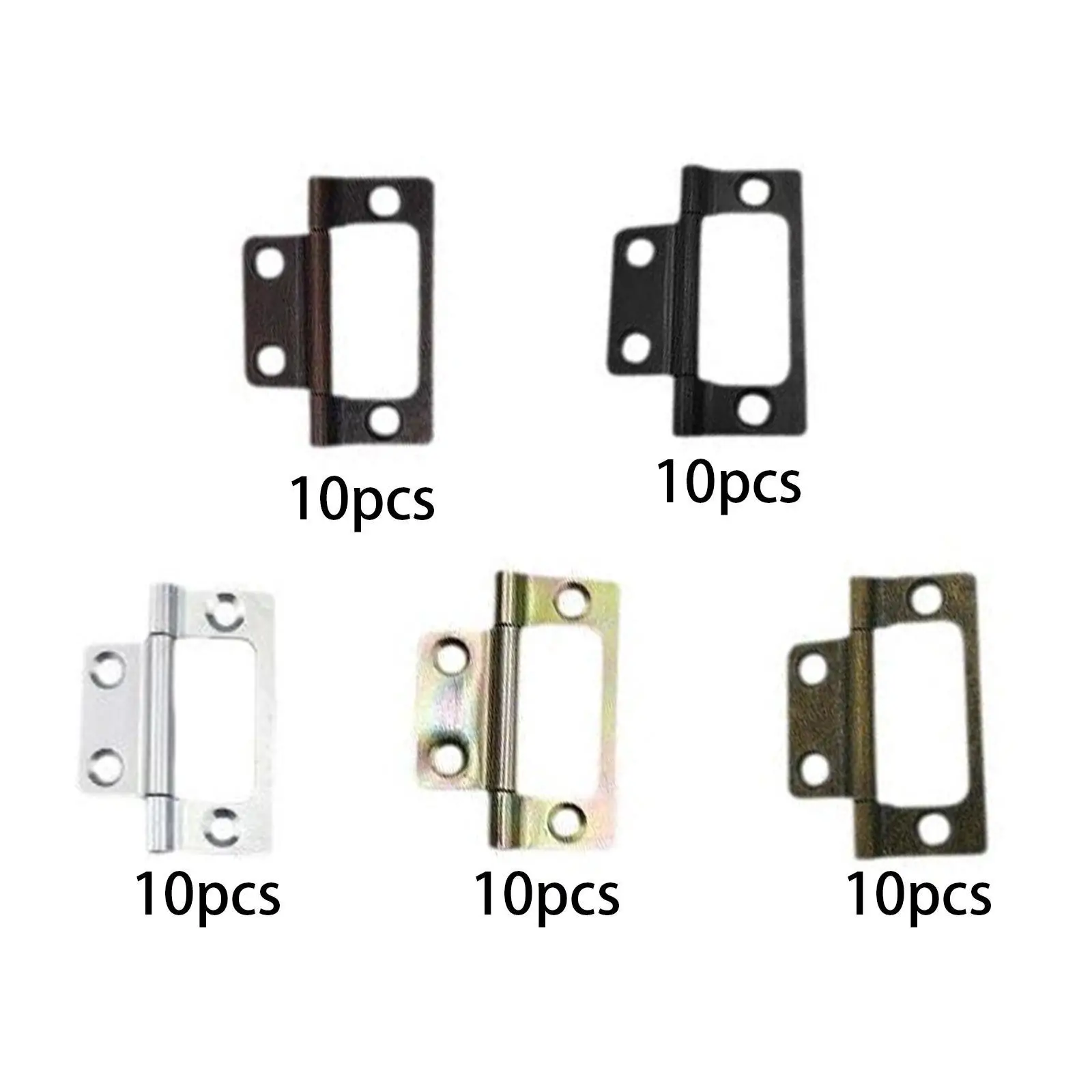 

10 шт. Поворотные дверные петли из железа, премиум-класса, универсальные фурнитурные элементы для шкафов, спален, домашних книжных шкафов, деревянных дверей