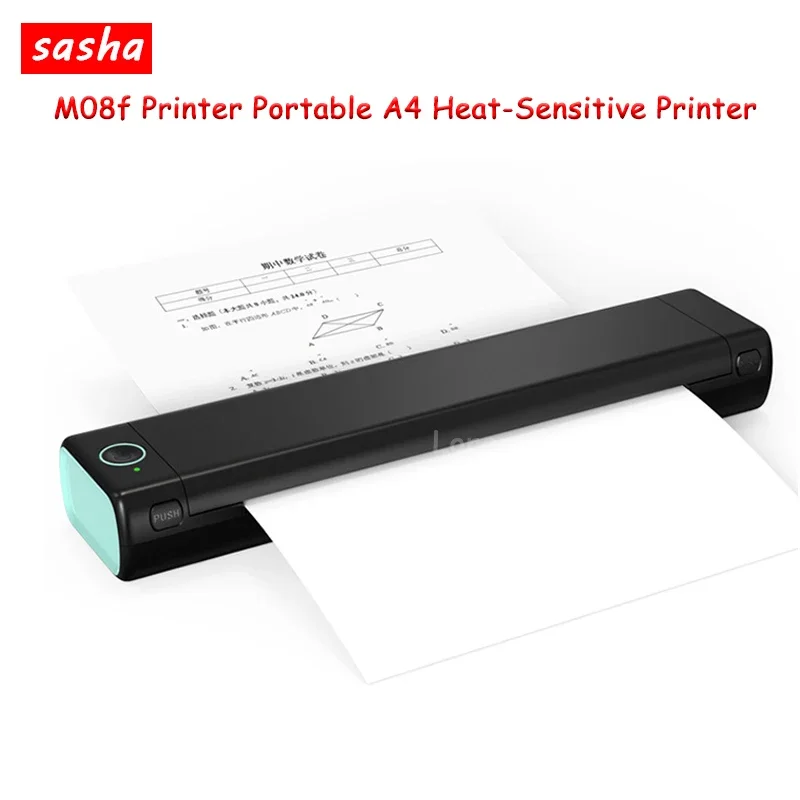 Mr.In M08f Printer Portable Bluetooth custom Printer Continuous Paper Tattoo Transfer Paper Printer A4 Thermal Printing Paper