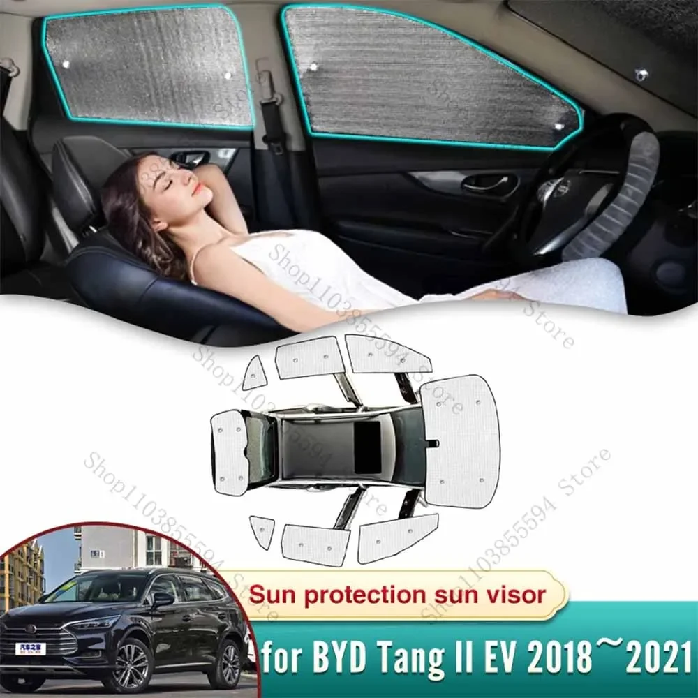 

Автомобильный солнцезащитный козырек с полным покрытием для BYD Tang II Tan EV DM-i 2018 ~ 2021 2020, солнцезащитный козырек для лобового стекла, защитный козырек для боковых окон