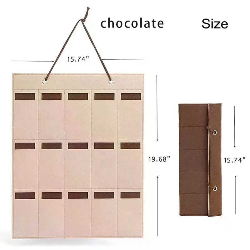Felt Sunglasses Storage Organizer 15‑Slot Eyewear Display Holder For Closet Wall Door Home Arrangement