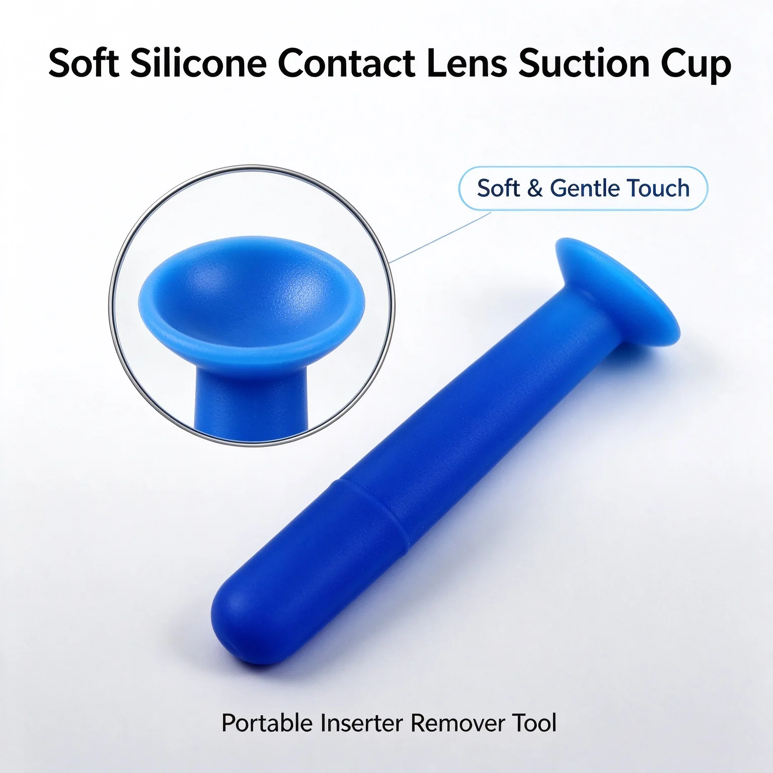 1pc Soft Silicone Contact Lens Suction Cup Portable Inserter Remover Tool With Storage Tube