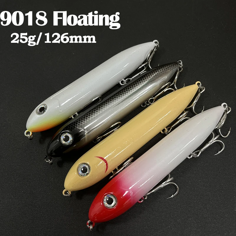 126mm 25g Floating Pencil Bait Big Carp Fishing Lure Topwater Walk Doggy Chatter Beast Pesca Isca Artificial Spook Hard Bait