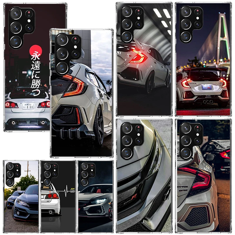 JDM Type R Civic Sport Car Phone Case For Samsung Galaxy S26 S25 Edge S24 FE S23 S22 Ultra S21 Plus S20 + Art Fundas Back Cover