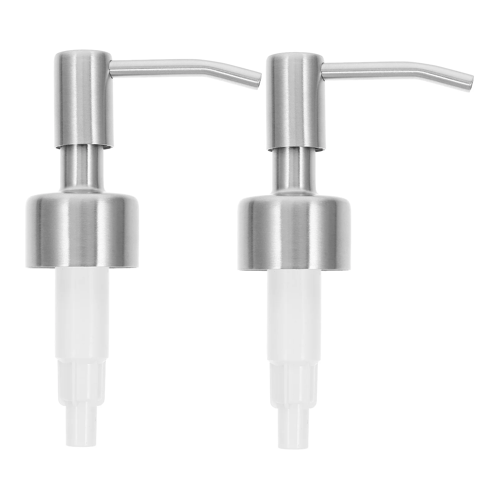 

2Pcs Stainless Steel Pump Head Durable Universal Dispensing Soap Dispenser Accessory Bathroom Hotel Use Conditioner Pump