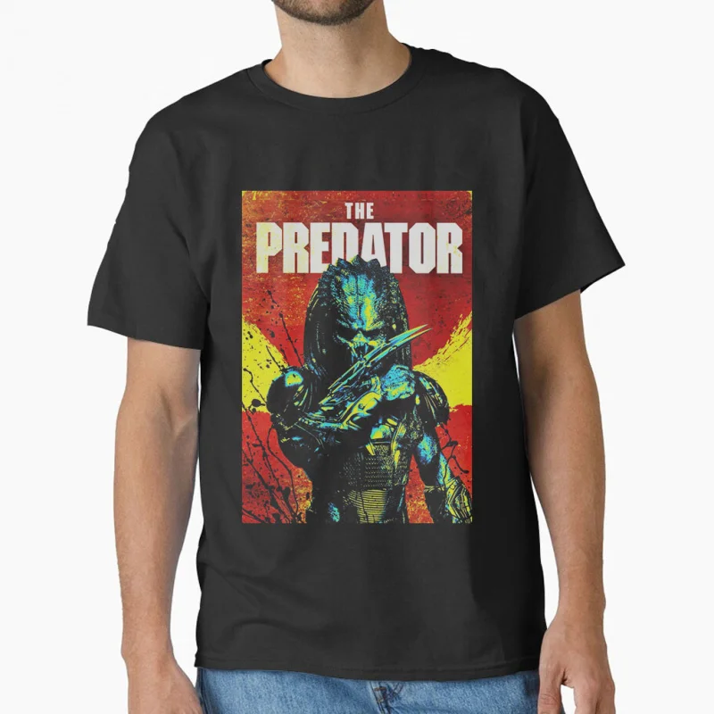 

Retro Horror Sci-Fi Predator Gift T shirt Jungle Hunter Alien Warrior tee 0731 Short Sleeve Graphic Clothes All size Tops S-6XL