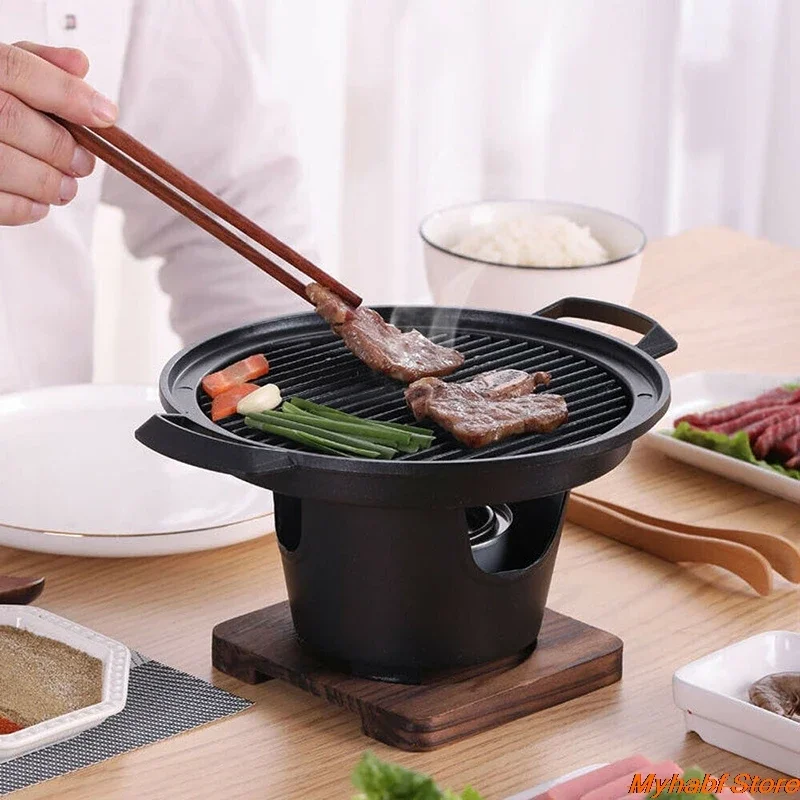 가정용 미니 바비큐 그릴, 무연 바비큐 그릴, 야외 바비큐 오븐 플레이트, 로스팅 쿠커, 고기 도구, 1 인용 