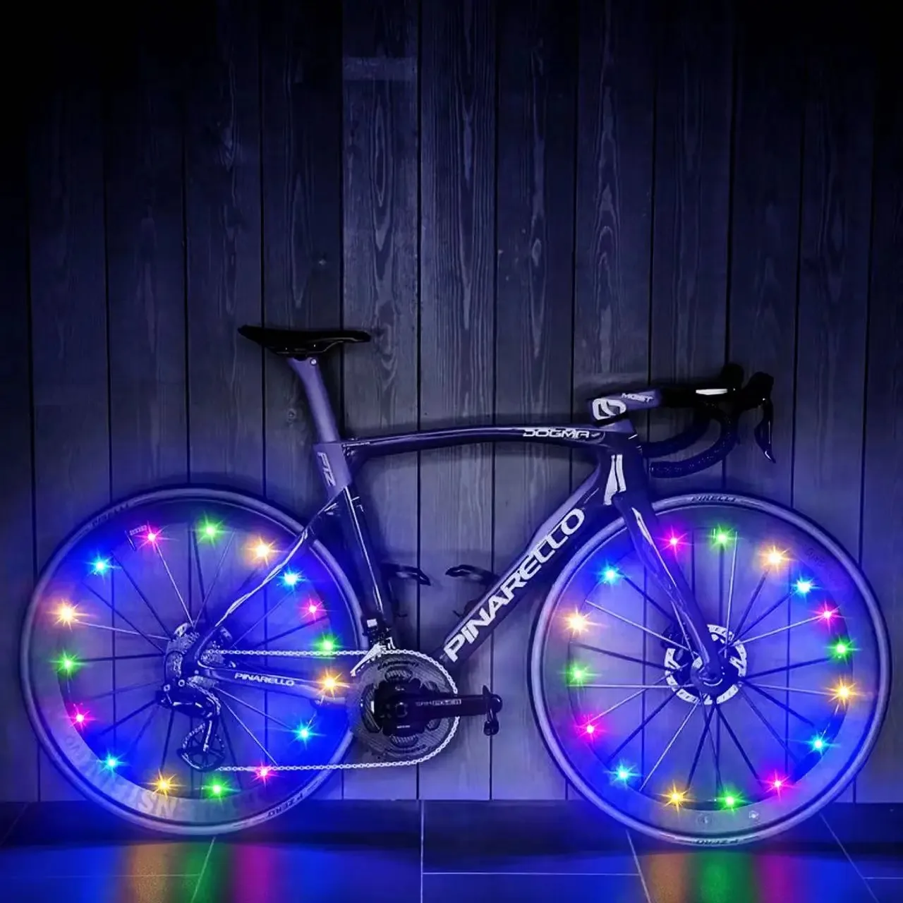 NEW Colorful Rainproof LED Bicycle Wheel Lights Front and Rear Spoke Lights Cycling Decoration Tire Strip Light Accessories