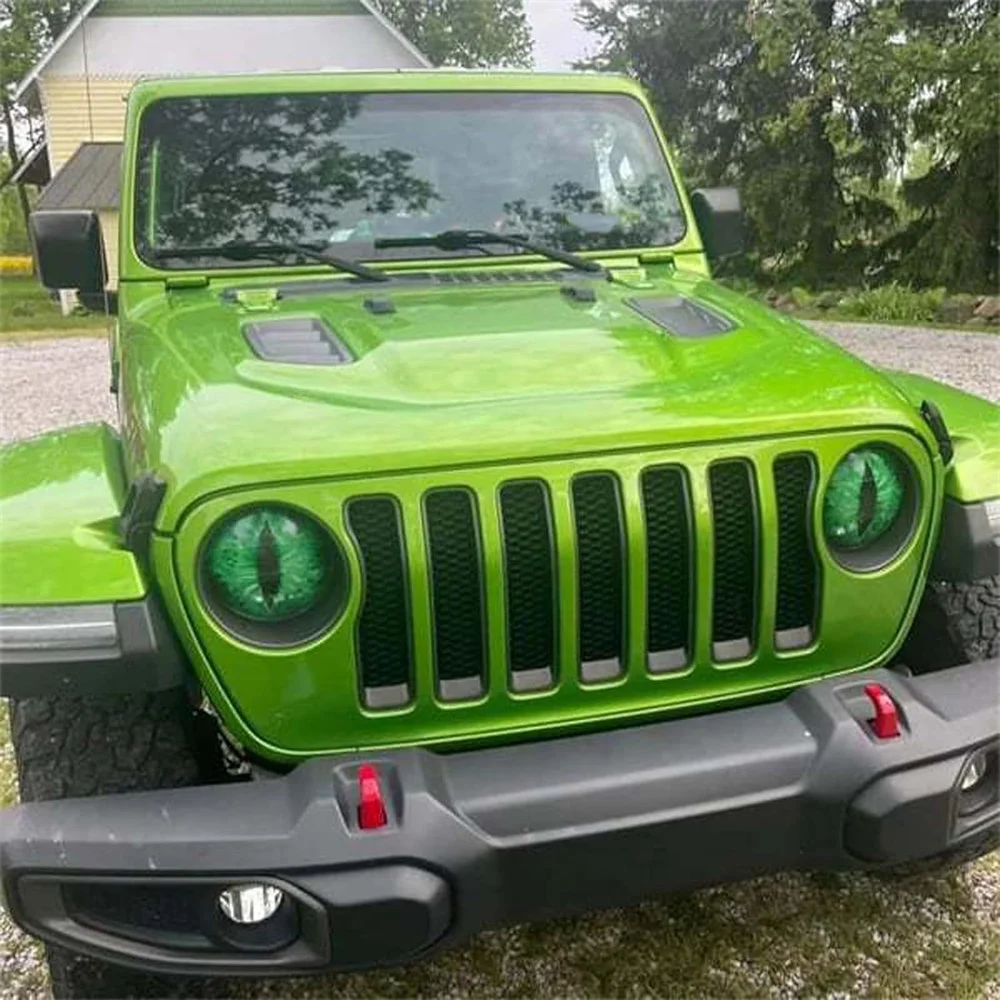 Calcomanías de faros de Ojos de bestia para coche Wrangler, pegatinas de luz de ojo de Animal para Jeep, accesorios de decoración de estilo de