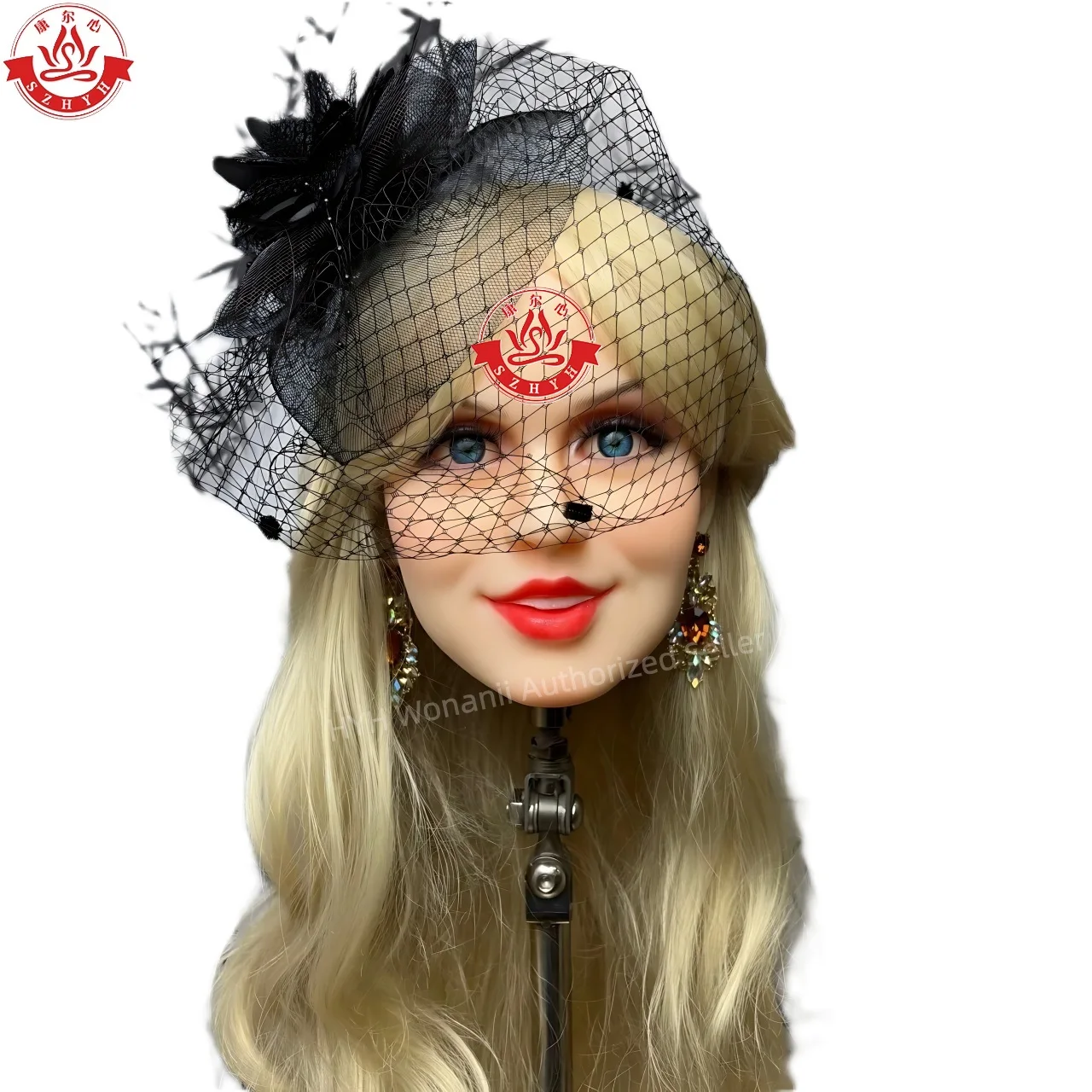 

Wonanii Food Grade TPE Big Head HYH-THB-KX-0019, M16 Interface, Open Mouth Makeup Practice, Hairstyle Design, Jewelry Display