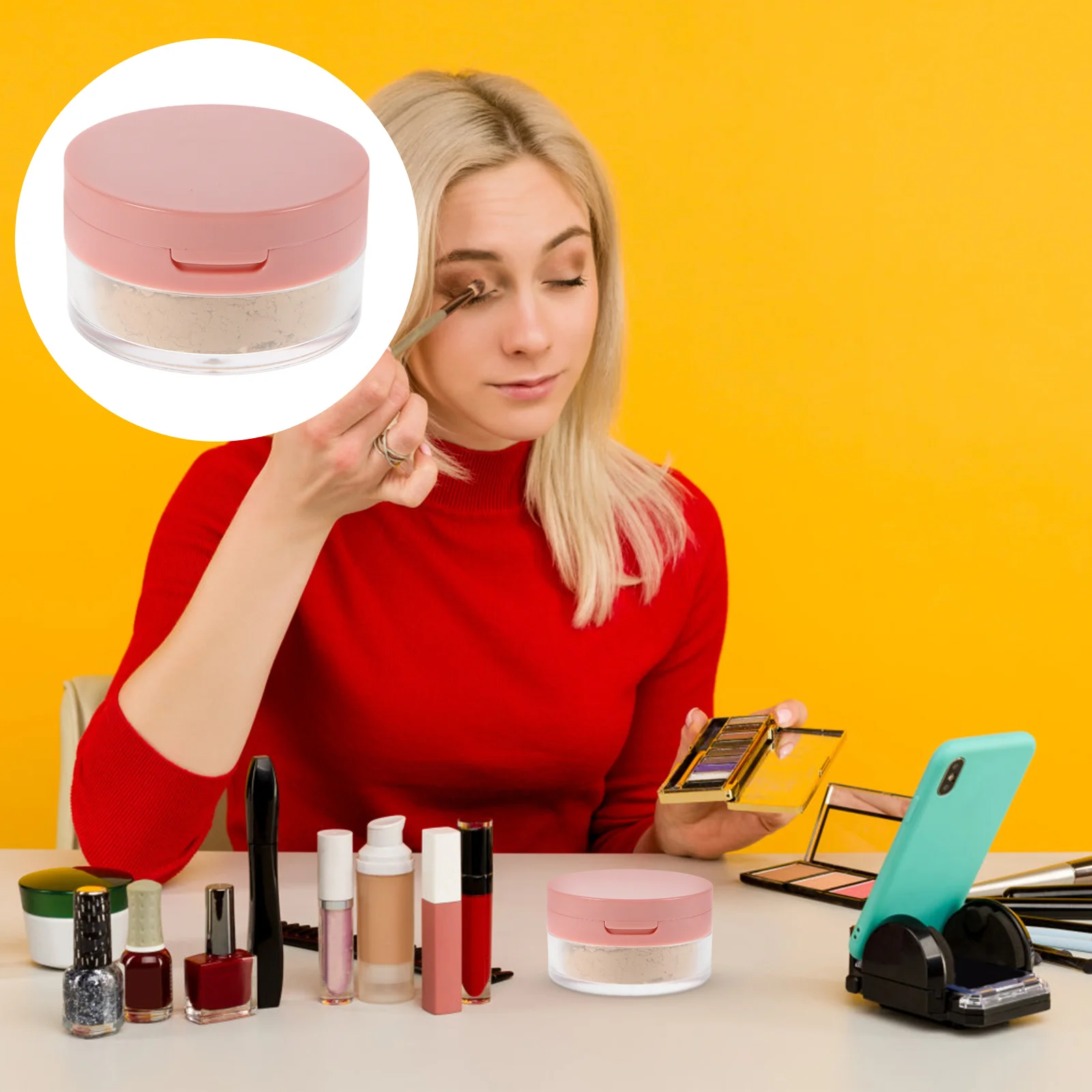 

Рассыпчатая пудра для макияжа лица для женщин, безмасляная, матовая, стойкая, устойчивая к поту, маскирующая несовершенства