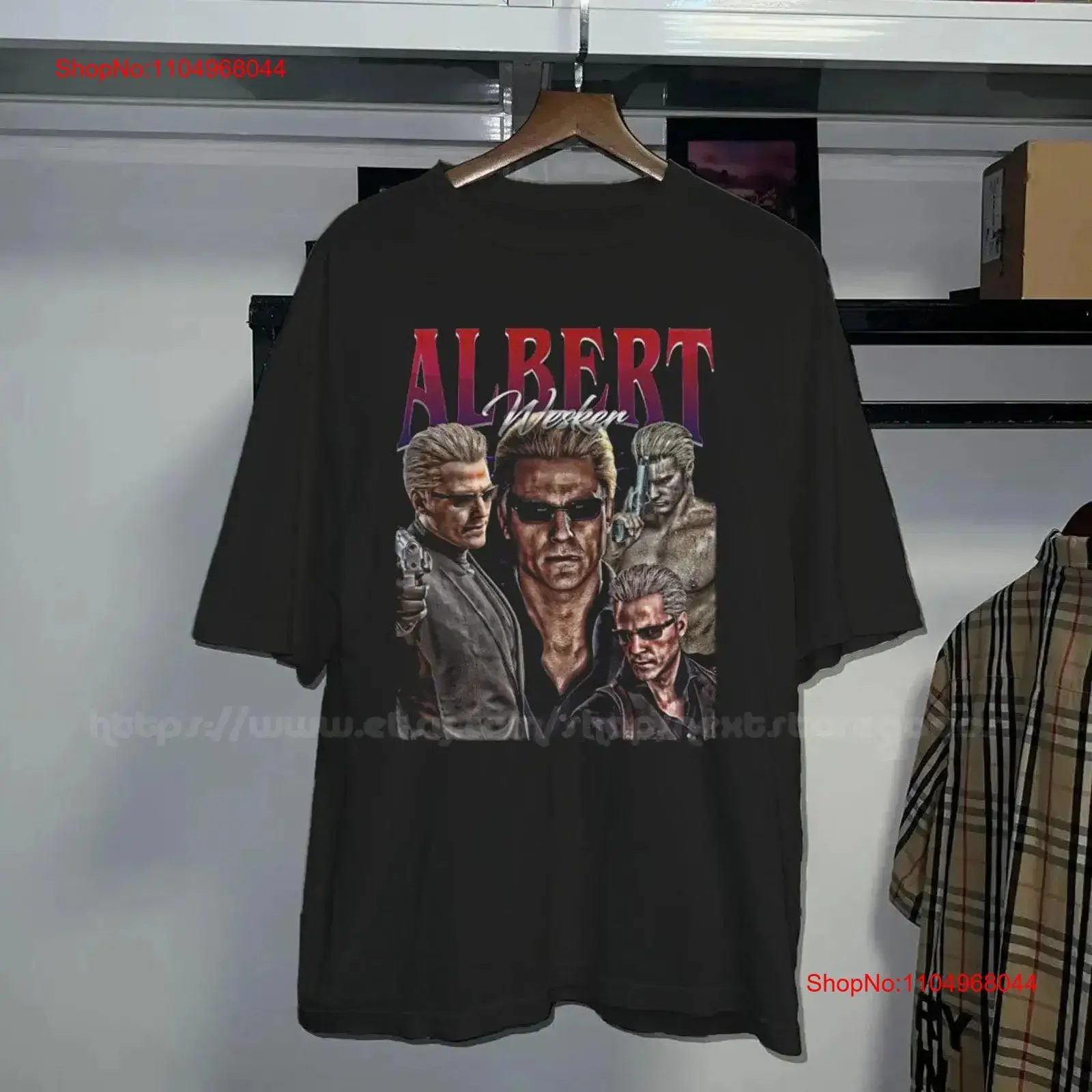 Albert Wesker RE 90s Vintage T Shirt Gamer Stuff Ideal for Video Game Enthusiasts vintage Washed homme Top For Everyday Wear