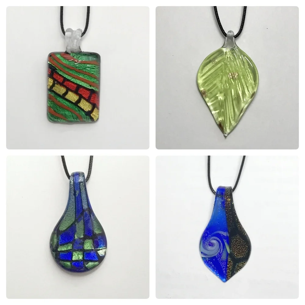 Handmade Murano Glass Pendant Women\'s Necklace Multiple Style Unusual Shaped Glass Jewelry Fit Wedding Party Surprise Gifts