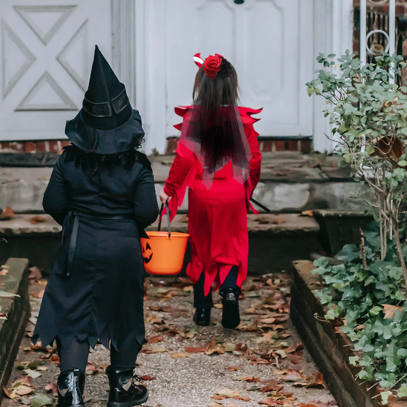 

1 шт. Красно-черная повязка на голову с розами и вуалью, длинная вуаль для Хэллоуина, аксессуар для вечеринки, цветочный головной убор, украшение для волос