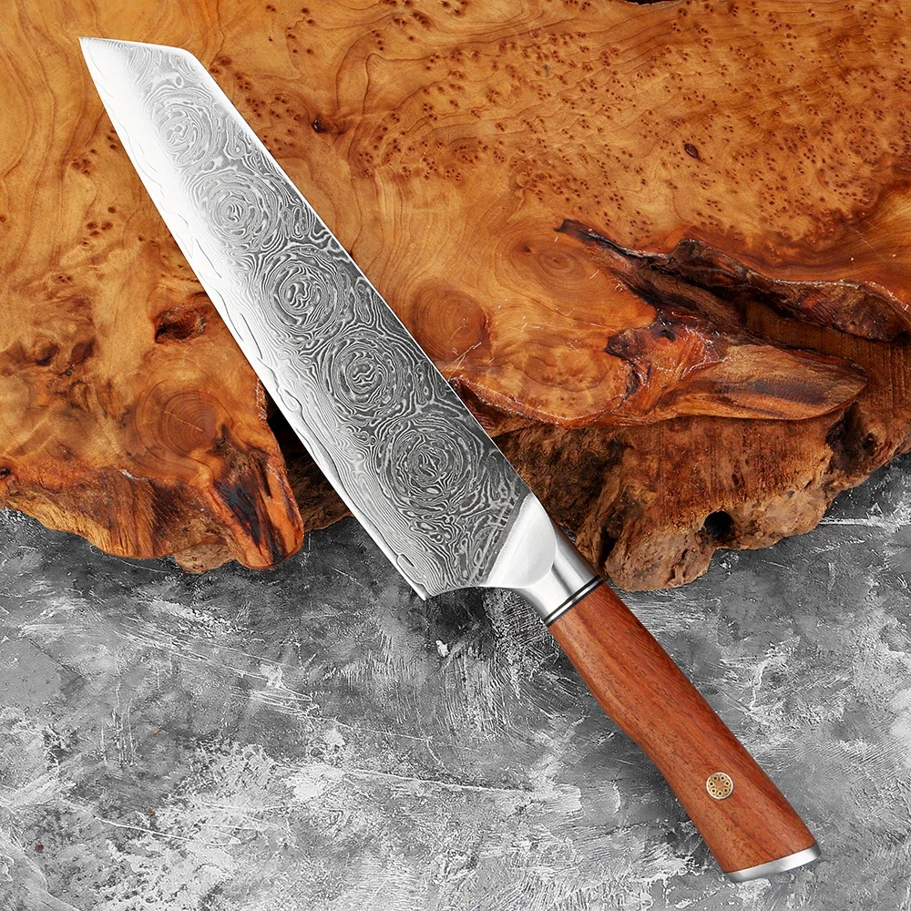 

Professional Japanese 8-inch Kiritsuke Chef's Knife 67-Layer Damascus Steel Red Sandalwood Handle Premium Kitchen Knife