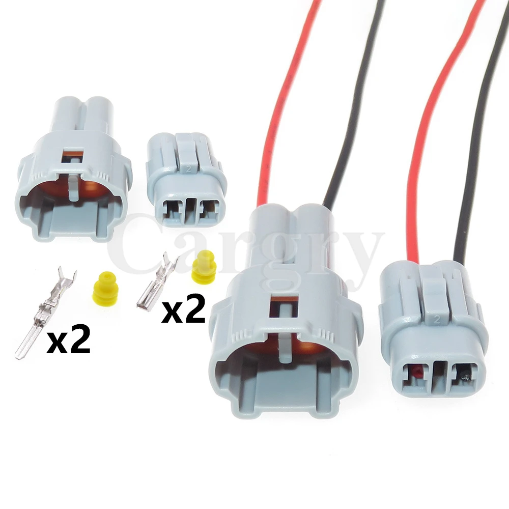 1 Set 2P 6180-2321 6187-2311 AC Assembly Grey Automobile Electric Wire Socket Car Plastic Housing Waterproof Connector