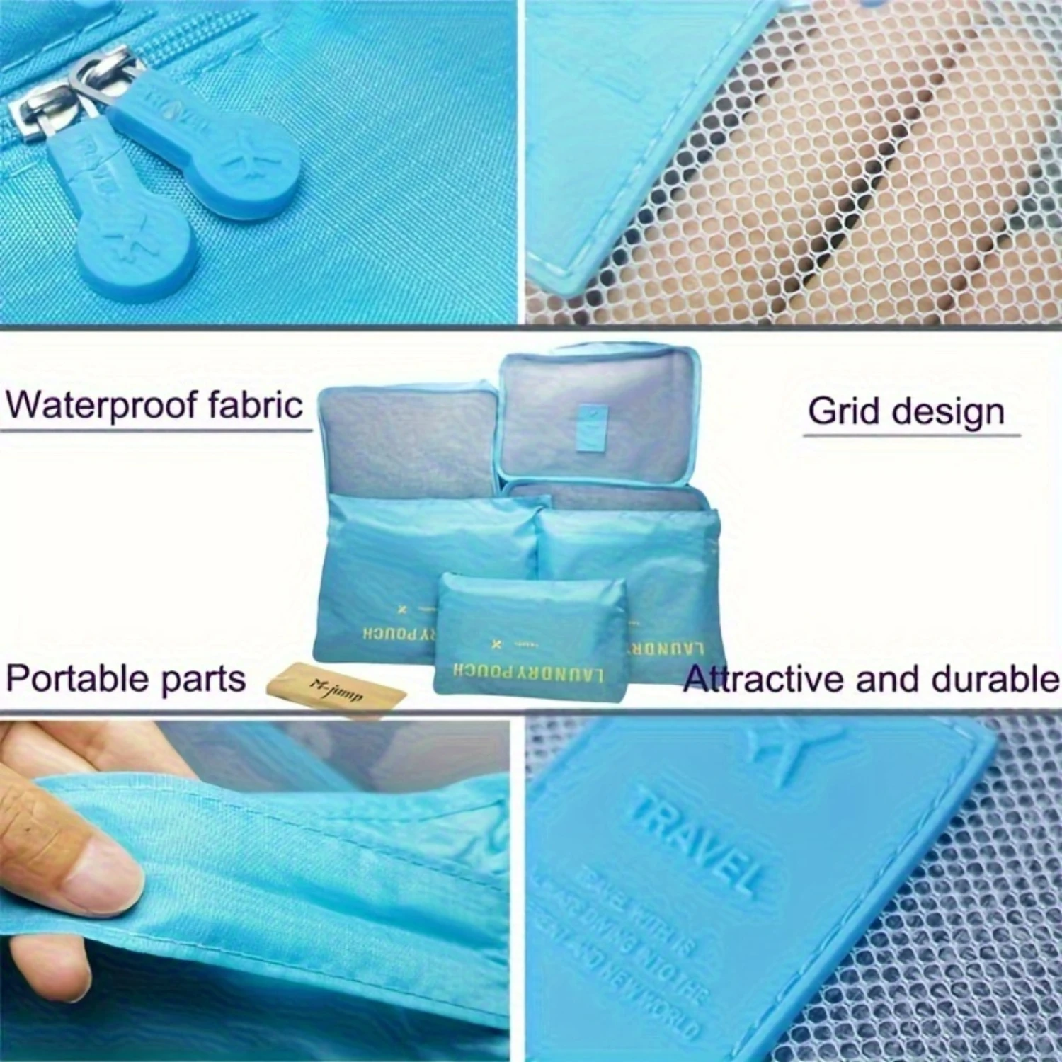 Набор кубиков премиум-класса из 6 предметов — ультра-организированные дорожные органайзеры с водонепроницаемым отделением — компактные органайзеры для багажа