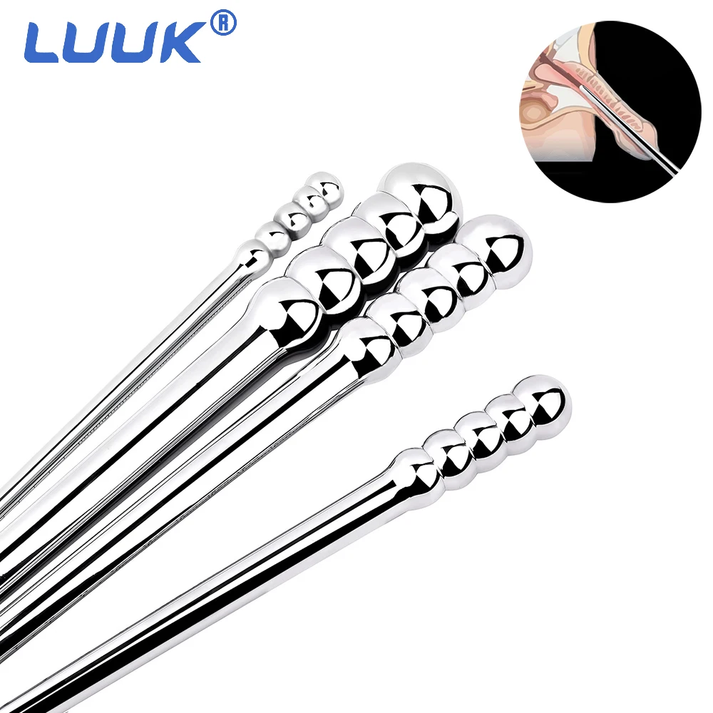 

LUUK Male Penis Horse Eye Stick Urethral Anal Stimulation Stainless Steel Ejaculation Delay Toys Four Sizes Available BDSM Goods