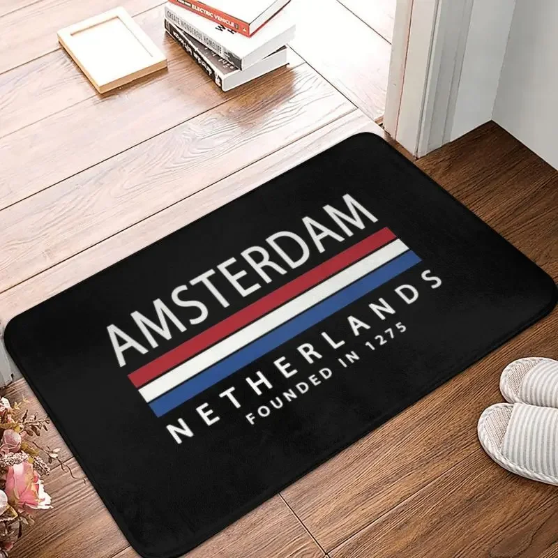 Custom Dutch Flag Doormat Anti-Slip Entrance Kitchen Bath Door Floor Mats Amsterdam History Living Room Carpet Rug