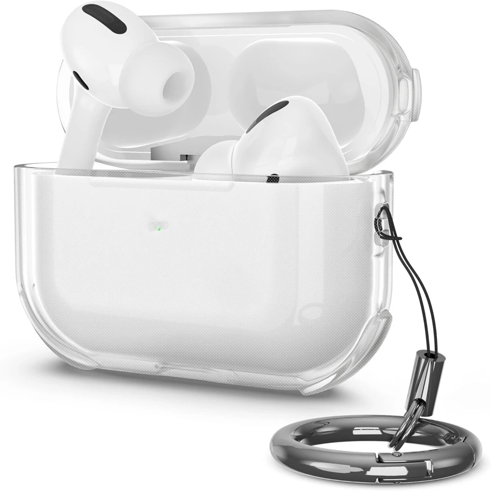 Transparent Case For AirPods 4 3 2 1 Business Earphones Cases For Apple AirPods Pro 1st 2nd Gen Cover Headset Shell With Hook
